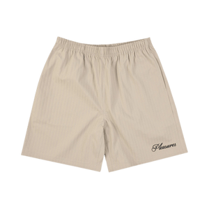 Pleasures Fortunate Textured Stripe Active Shorts 'Beige'