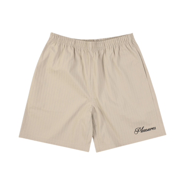 Pleasures Fortunate Textured Stripe Active Shorts 'Beige'