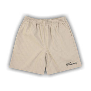 Pleasures Fortunate Textured Stripe Active Shorts 'Beige'