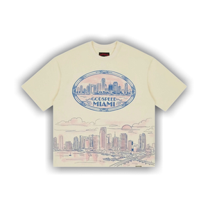 Godspeed Miami Skyline T-Shirt 'Bone'