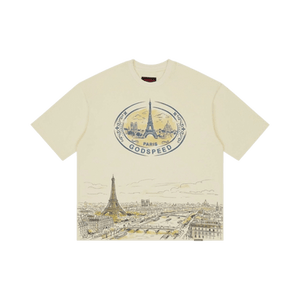 Godspeed Paris Skyline T-Shirt 'Bone'