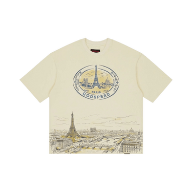 Godspeed Paris Skyline T-Shirt 'Bone'