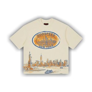 Godspeed New York Skyline T-Shirt 'Bone'