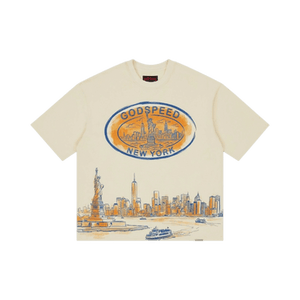 Godspeed New York Skyline T-Shirt 'Bone'