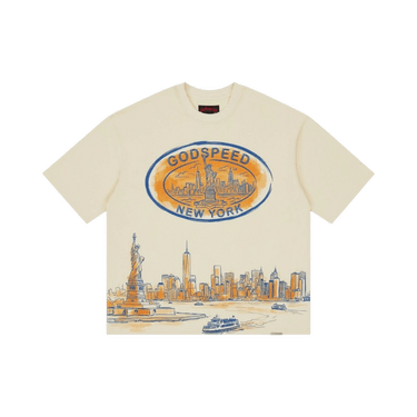 Godspeed New York Skyline T-Shirt 'Bone'