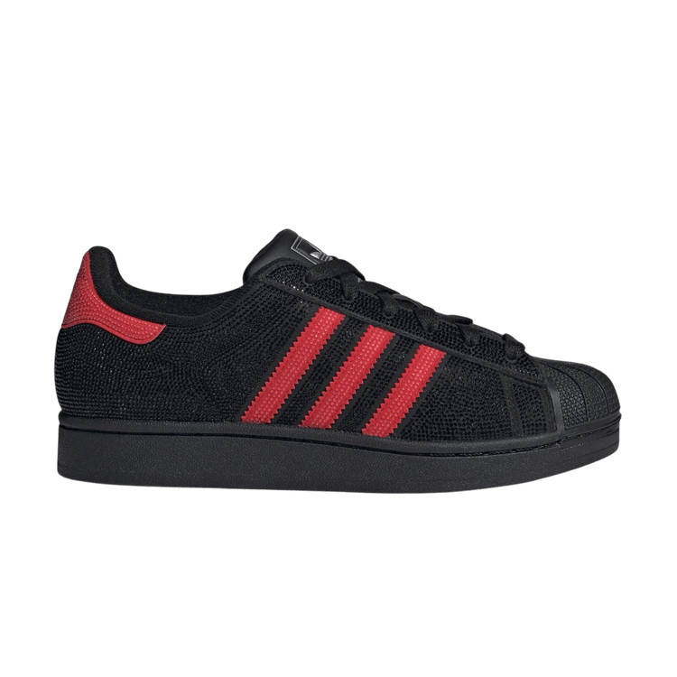 adidas Wmns Superstar II 'Rhinestone Black Better Scarlet' KJ4651