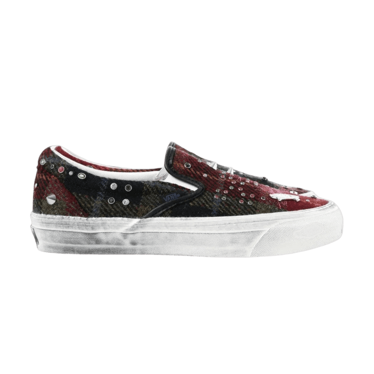 Harris Tweed x Vans Premium Classic Slip-On 'Red' VN000E96BJN1