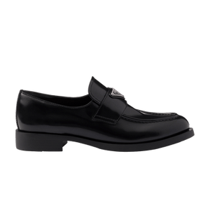 Prada Wmns Brushed Leather Loafer 'Black'