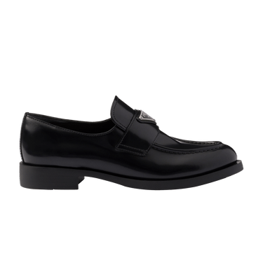 Prada Wmns Brushed Leather Loafer 'Black'