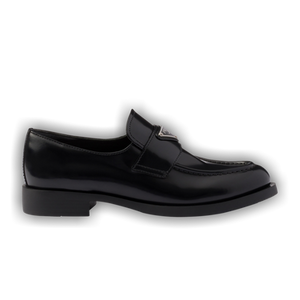 Prada Wmns Brushed Leather Loafer 'Black'
