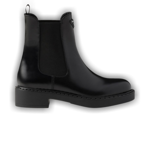 Prada Wmns Brushed Leather Chelsea Boot 'Black'