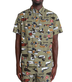 Human Made Duck Short-Sleeve Shirt 'Olive Drab'