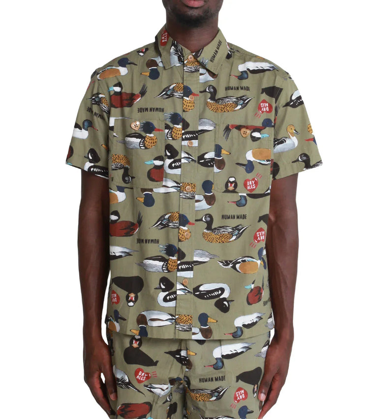 Human Made Duck Short-Sleeve Shirt 'Olive Drab'