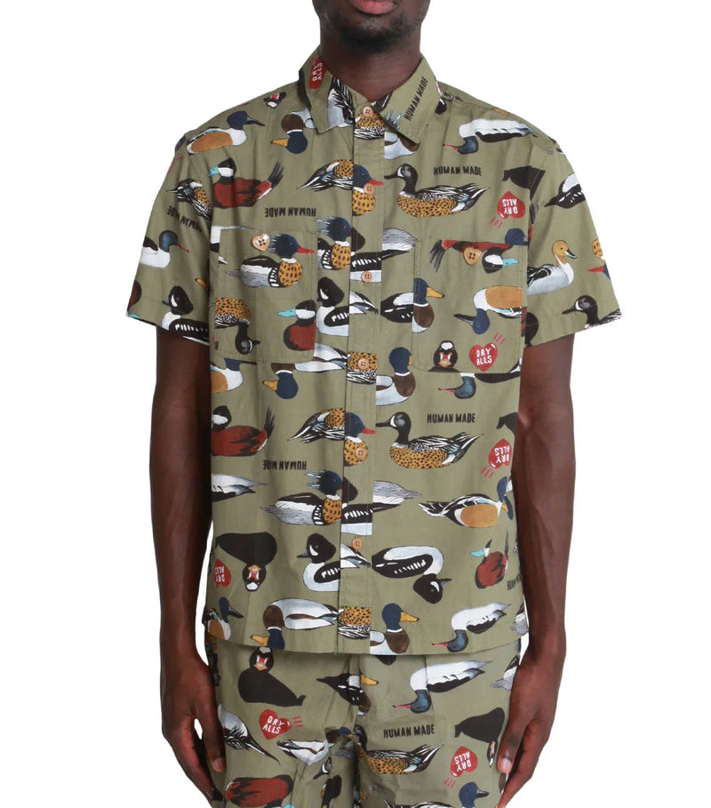 Human Made Duck Short-Sleeve Shirt 'Olive Drab'