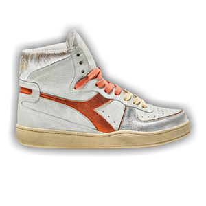 Diadora Wmns Mi Basket 'Metal - White Orange Nasturtium'