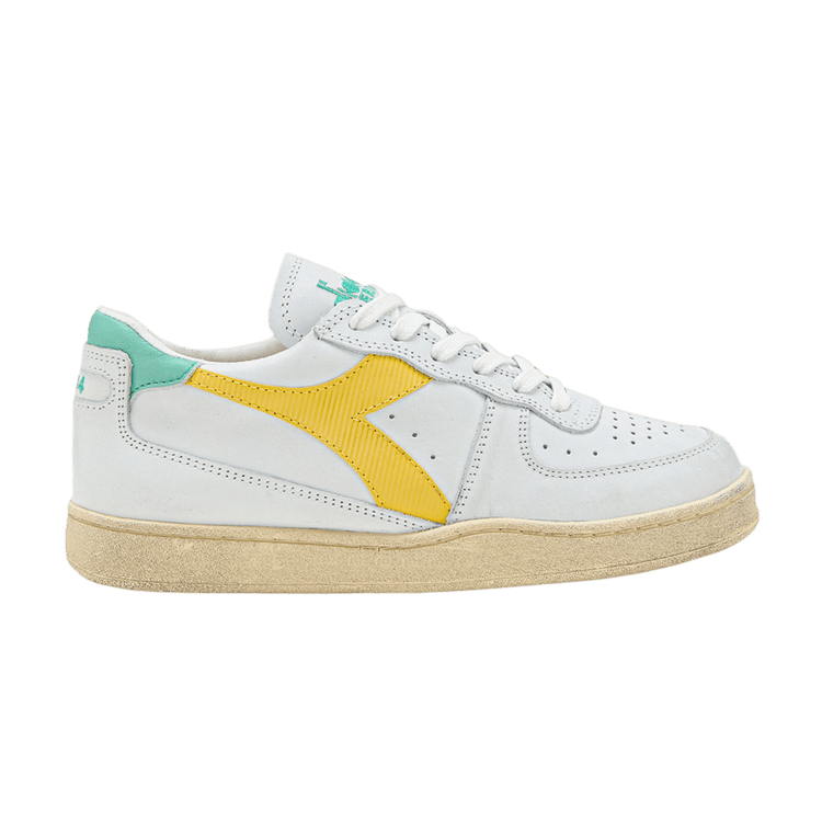 Diadora Mi Basket Low Used 'White Yellow Croms' 201 179043 C1682