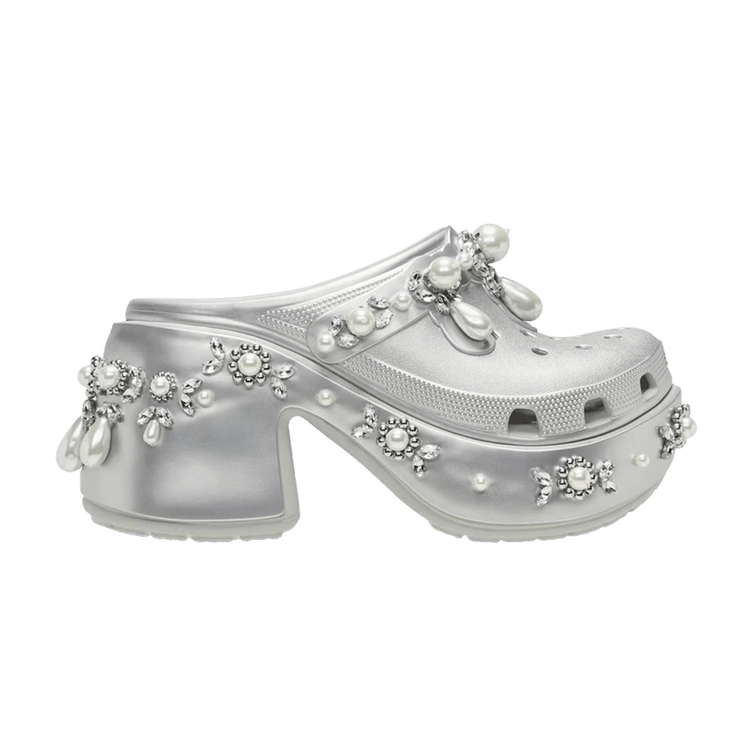 Simone Rocha x Crocs Siren Spiked Clog 'Metallic Silver' 210646 041