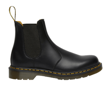 Dr. Martens 2976 Yellow Stitch Smooth Leather Chelsea Boot 'Black'