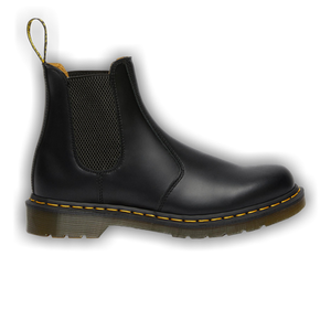 Dr. Martens 2976 Yellow Stitch Smooth Leather Chelsea Boot 'Black'