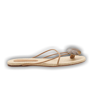 Christopher Esber Wmns Doma Stoned Flat 'Natural'