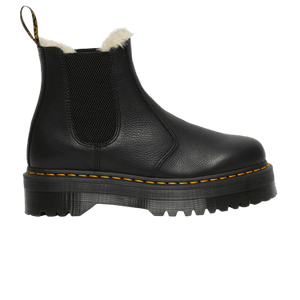 Dr. Martens 2976 Faux Fur Lined Platform Chelsea Boot 'Black'