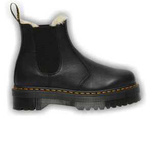 Dr. Martens 2976 Faux Fur Lined Platform Chelsea Boot 'Black'