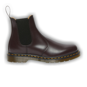 Dr. Martens 2976 Yellow Stitch Smooth Leather Chelsea Boot 'Burgundy'