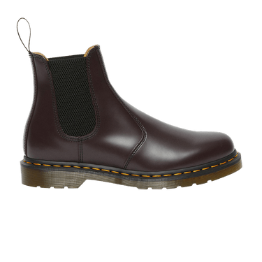 Dr. Martens 2976 Yellow Stitch Smooth Leather Chelsea Boot 'Burgundy'
