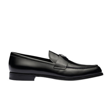 Prada Brushed Leather Loafer 'Black'