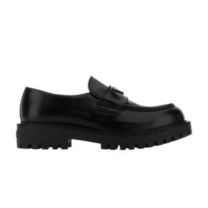 Prada Logo Plaque Slip-On Loafer 'Black'