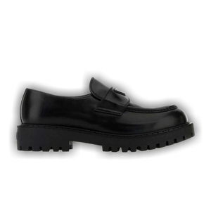 Prada Logo Plaque Slip-On Loafer 'Black'