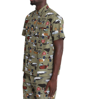 Human Made Duck Short-Sleeve Shirt 'Olive Drab'