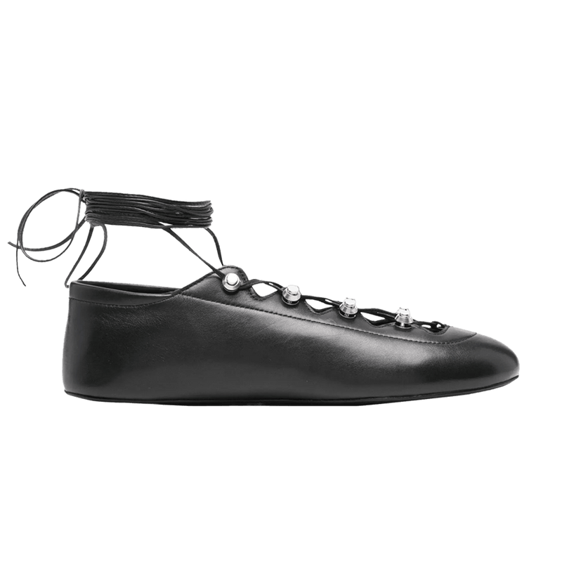 Alexander Wang Wmns Vyollette Lace Up Flat 'Black' 30225F004 001