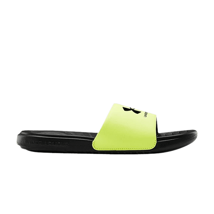 Under Armour Ansa Fixed Slide GS 'Black Neon Green' 3023789 003