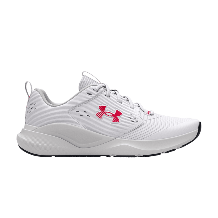 Under Armour Charged Commit 4 4E Wide 'White Red' 3026018 101
