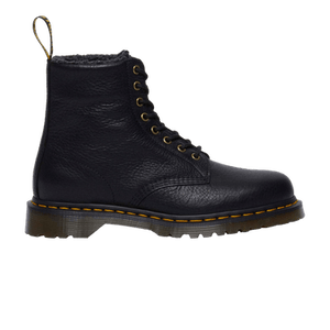 Dr. Martens 1460 Faux Fur Lined Grizzly Leather Lace Up Boot 'Black'