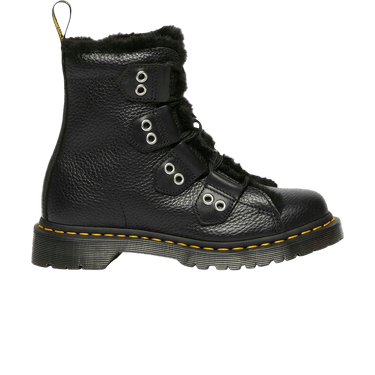 Dr. Martens Wmns 1460 Faux Fur Lined Leather Lace Up Boot 'Black'