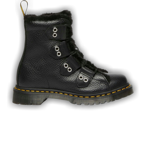 Dr. Martens Wmns 1460 Faux Fur Lined Leather Lace Up Boot 'Black'
