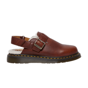 Dr. Martens Jorge 2 Suede Slingback Mule 'Fur Lined - Cashew Brown'