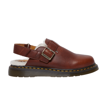 Dr. Martens Jorge 2 Suede Slingback Mule 'Fur Lined - Cashew Brown'