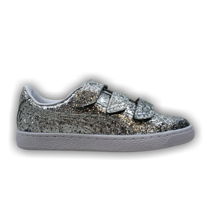 Puma Wmns Basket Strap Glitter 'Silver'