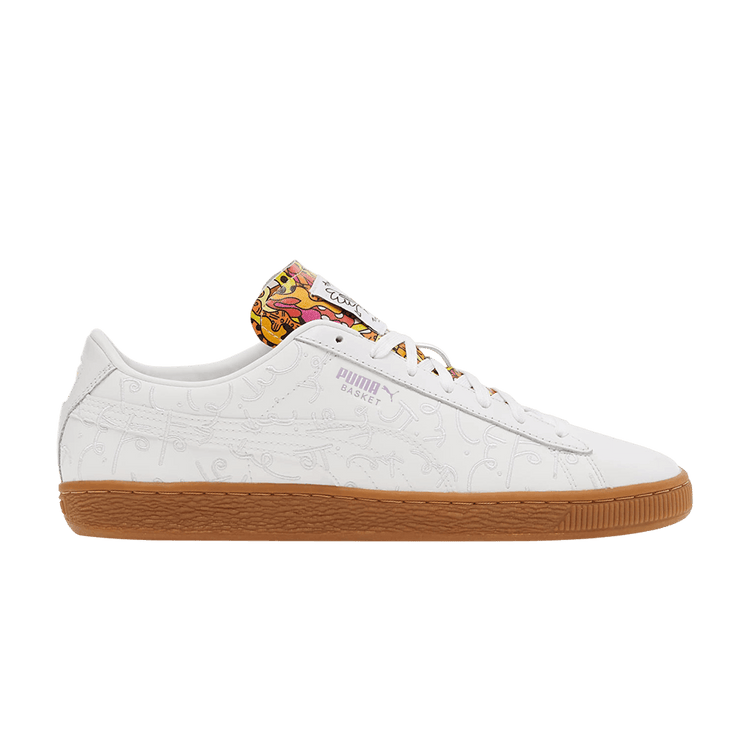 Romero Britto x Puma Basket 'Embroidered - White Gum' 381095 01
