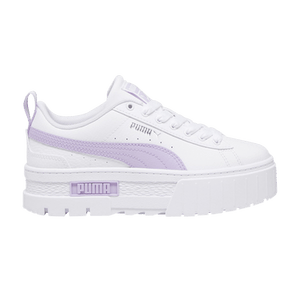 Puma Mayze Leather Big Kid 'White Vivid Violet'