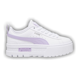 Puma Mayze Leather Big Kid 'White Vivid Violet'