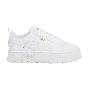 Puma Mayze Leather Little Kid 'White Team Gold'