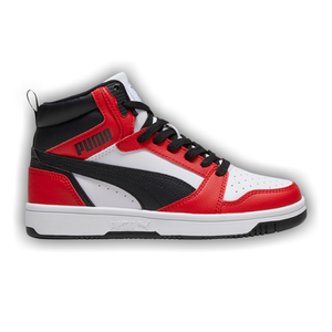 Puma Rebound V6 Mid Big Kid 'White Black For All Time Red'