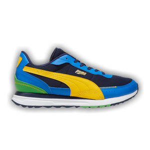 Puma Road Rider Leather 'Navy Yellow Sizzle'