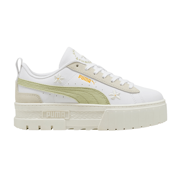 Puma Wmns Mayze 'Floral Embroidery - White Pistachio Green' 399674 01