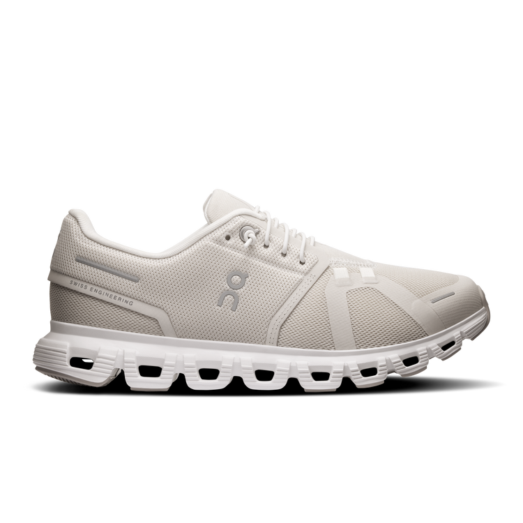 ON Wmns Cloud 6 Wide 'Pearl White'