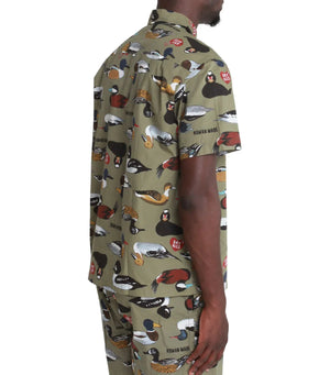 Human Made Duck Short-Sleeve Shirt 'Olive Drab'